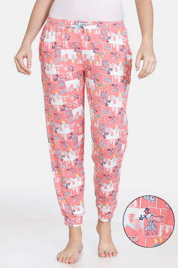 Buy Zivame Reindeer Knit Poly Pyjama - Pink Icing